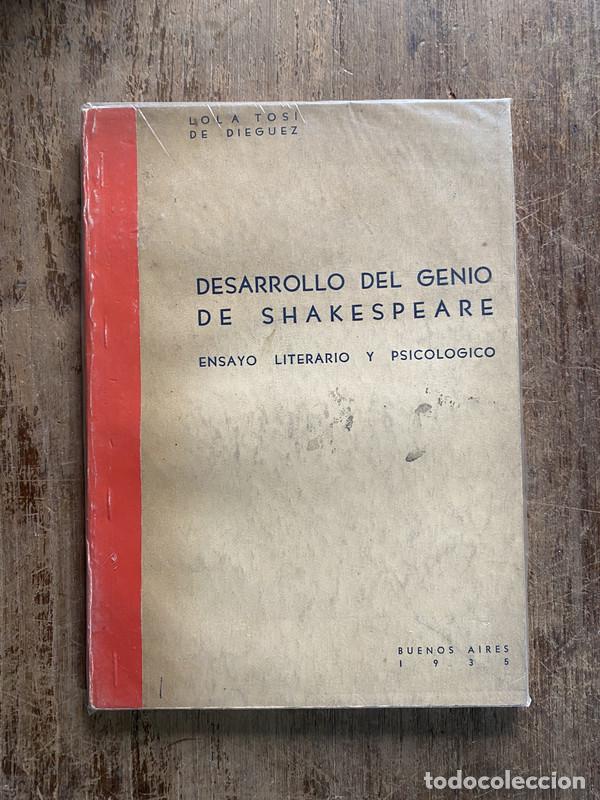 books: Desarrollo del genio de Shakespeare - Tosi de Dieguez Lola