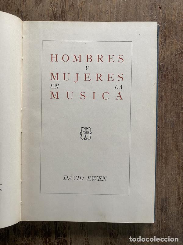 Livres: Hombres y Mujeres en la Musica - Ewen David