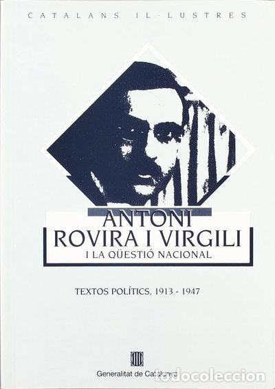 B&uuml;cher: Antoni Rovira i Virgili i la q&uuml;esti&oacute; nacional- 9788439323365