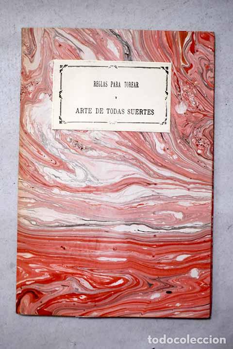 Libros: Reglas para torear y arte de todas suertes: publicadas en el n&ordm; 45 de El Averiguador
