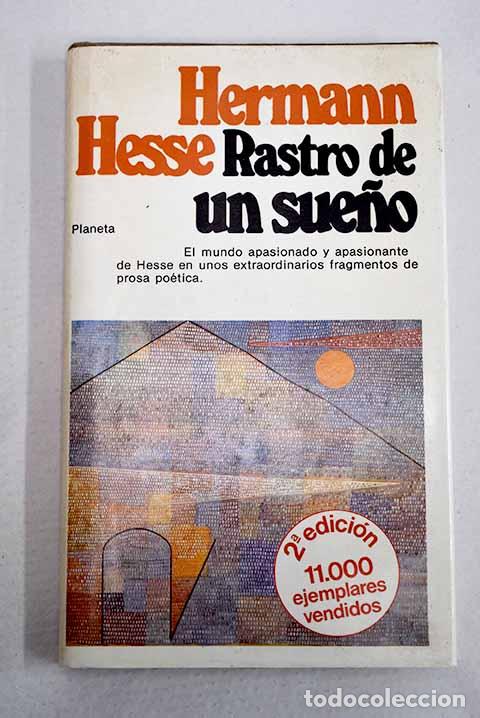Libros: Rastro de un sue&ntilde;o: narraciones.- Hesse, Hermann