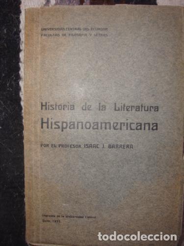 Livres: BARRERA, ISAAC J. - (Historia de la) Literatura Hispanoamericana