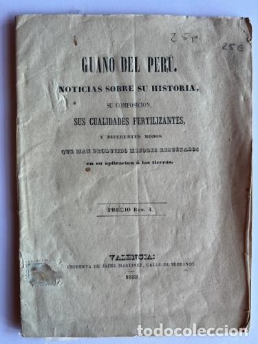 Libri di seconda mano: GUANO - (Anonimo 1855) - Guano del Per&uacute;: Noticias sobre su historia, su composicion, sus cualidades
