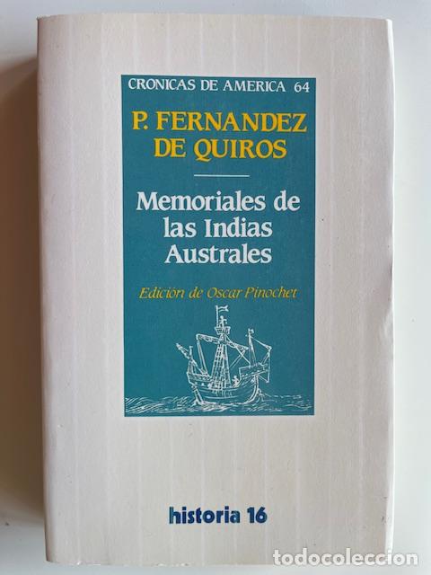 Livres: FERN&Aacute;NDEZ DE QUIROS, PEDRO - Memoriales de las Indias Australes