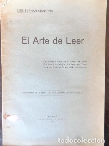Libros: CISNEROS, LUIS FERNAN - El Arte de Leer - Foto 1