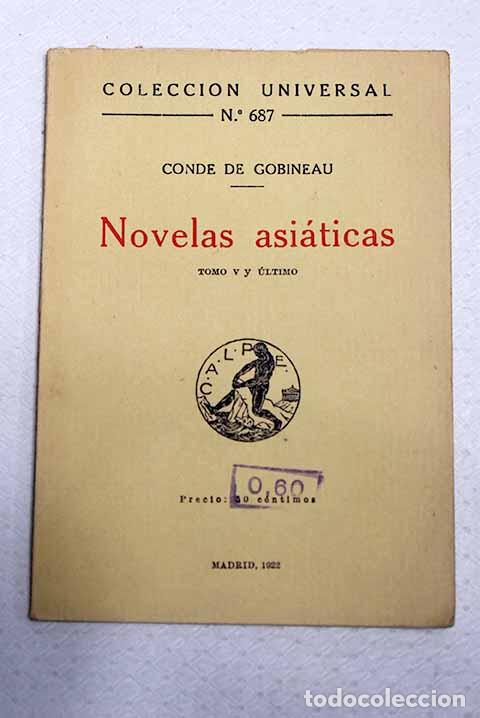 Libros: Novelas asi&aacute;ticas, tomo V.- Gobineau, Arthur de