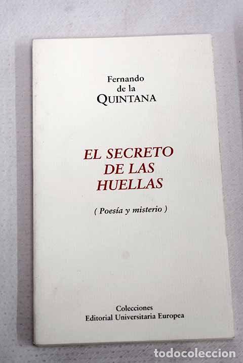 B&uuml;cher: El secreto de las huellas: (poes&iacute;a y misterio).- Quintana, Fernando de la