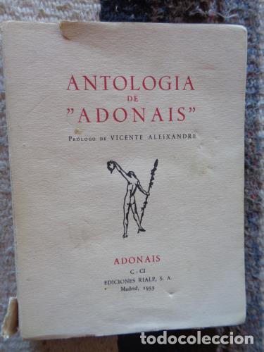 Libri di seconda mano: ANTOLOGIA DE ADONAIS (Vicente Aleixandre) - Antologia de Adonais