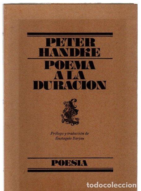 Libros: Poema a la duraci&oacute;n - Handke, Peter