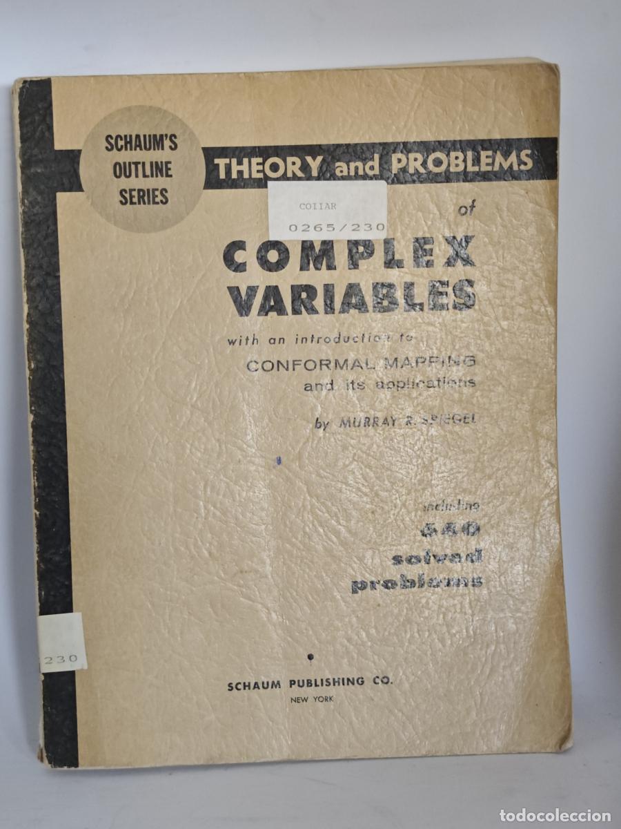 Libros: Theory and problems of Complex Variables - Murray R Spiegel tdk641 - Foto 1