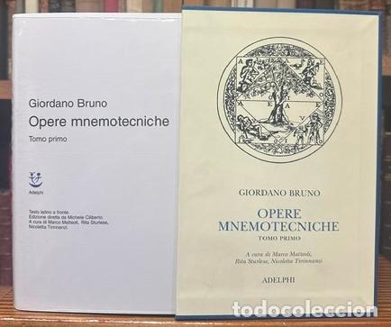 Libros: OPERE MNEMOTECNICHE. Tomo I - BRUNO, Giordano