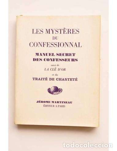 books: Les myst&eacute;res du confessional. Manuel secret des confesseurs - BOUVIer, Mgr