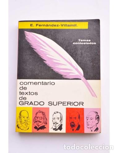 books: Comentario de textos de grado superior - FERN&Aacute;NDEZ - VILLAMIL, Enrique