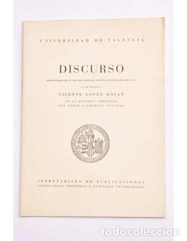 Libros: Discurso pronunciado por Vicente L&oacute;pez Rosat - Discurso pronunciado por Vicente L&oacute;pez Rosat (Jefe de
