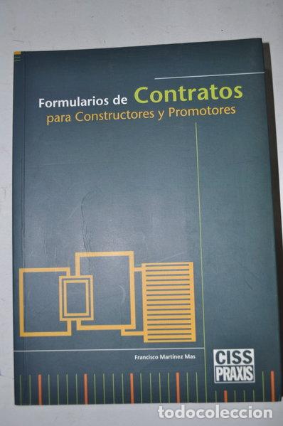 Libros: Formularios de contratos para constructores y promotores- 9788482353548