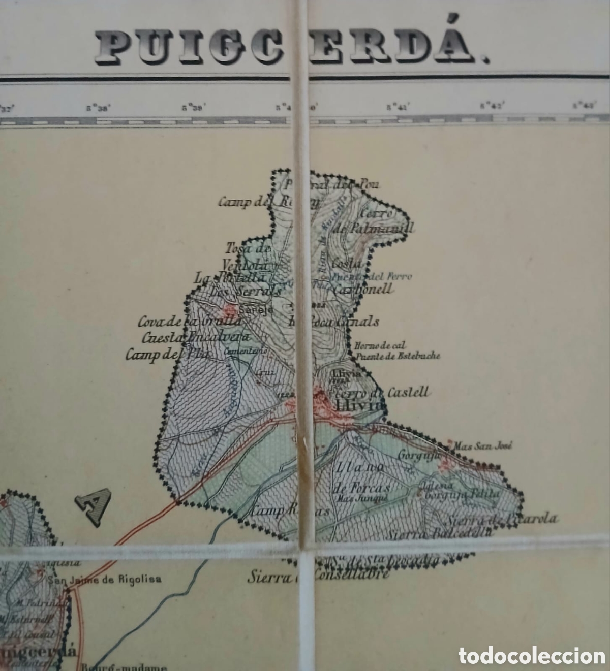 Libros: Mapa Puigcerd&agrave; en tela, desplegable - Foto 3