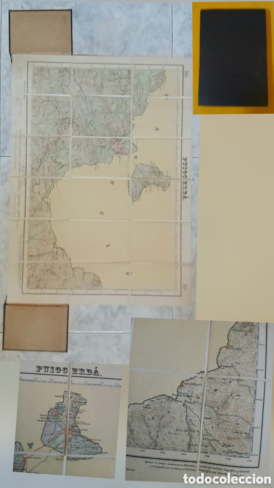 Libros: Mapa Puigcerd&agrave; en tela, desplegable