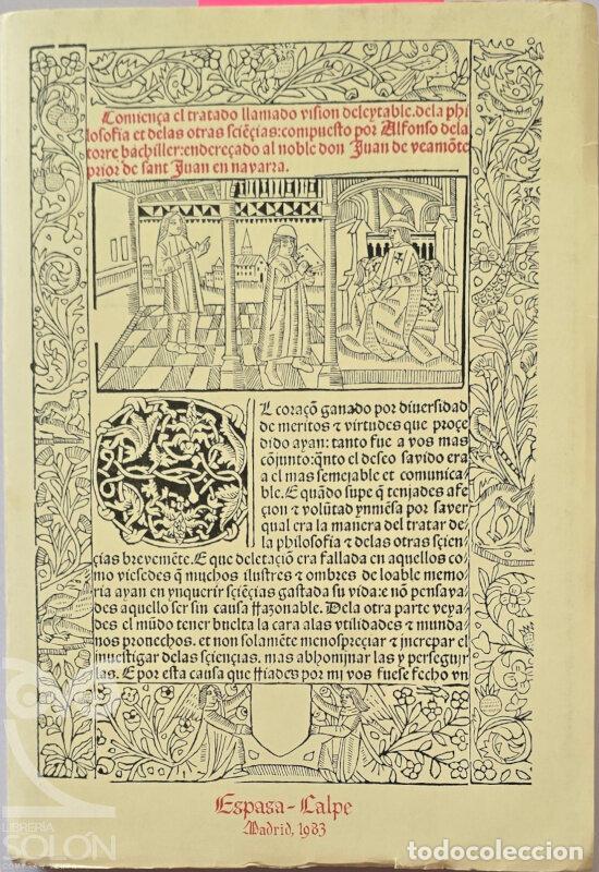 Libros: Visi&oacute;n Deleitable (Facs&iacute;mil) - Alfonso de la Torre