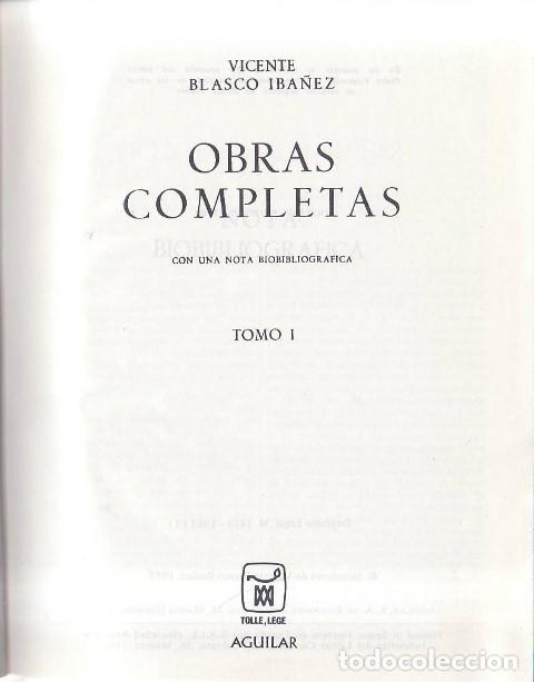 Libri di seconda mano: BLASCO IBA&Ntilde;EZ, Vicente.- - Obras completas. Tomo I