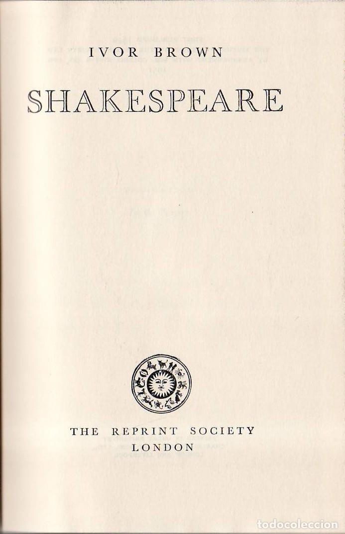 Libros: BROWN, Ivor.- - Shakespeare. - Foto 1