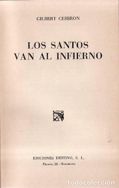 Libros: CESBRON, Gilbert.- - Los santos van al infierno. Novela. - Foto 1