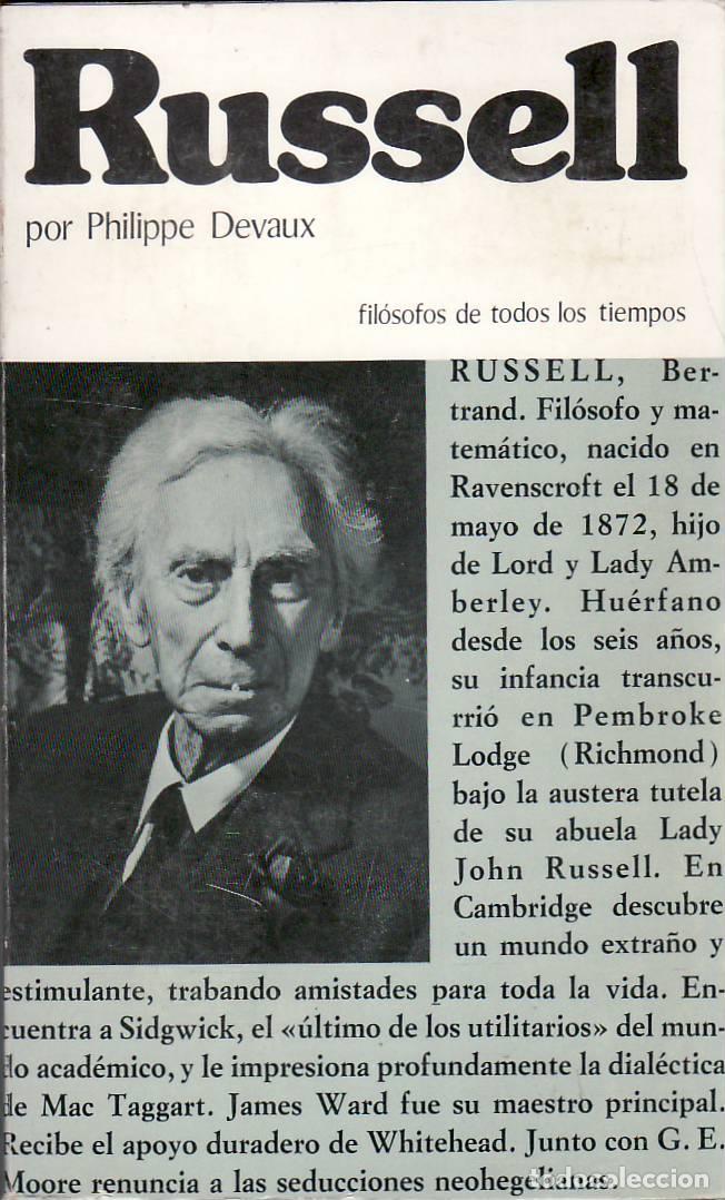 Libros: DEVAUX, Philippe.- - Russell o la paz en la verdad. - Foto 1