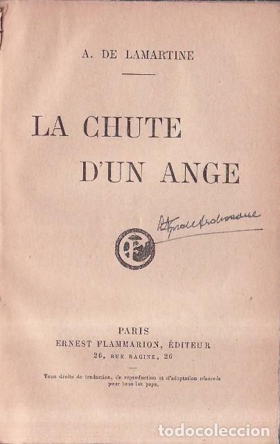 Libros: LAMARTINE, A. de.- - La chute d&acute;un ange. - Foto 1