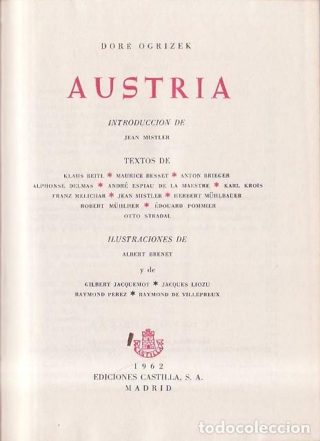 books: OGRIZEK, Dor&eacute;.- - Austria. Introducci&oacute;n de Jean Mistler. Textos de Klaus Beitl, M. Besset, Robert M&uuml;