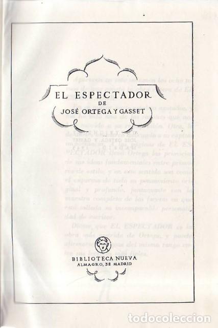 Libros: ORTEGA Y GASSET, Jos&eacute;.- - El espectador. - Foto 1
