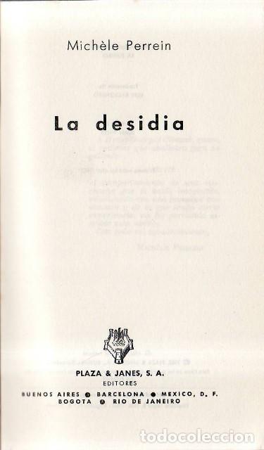 Libros: PERREIN, Mich&egrave;le.- - La desidia. Novela. - Foto 1