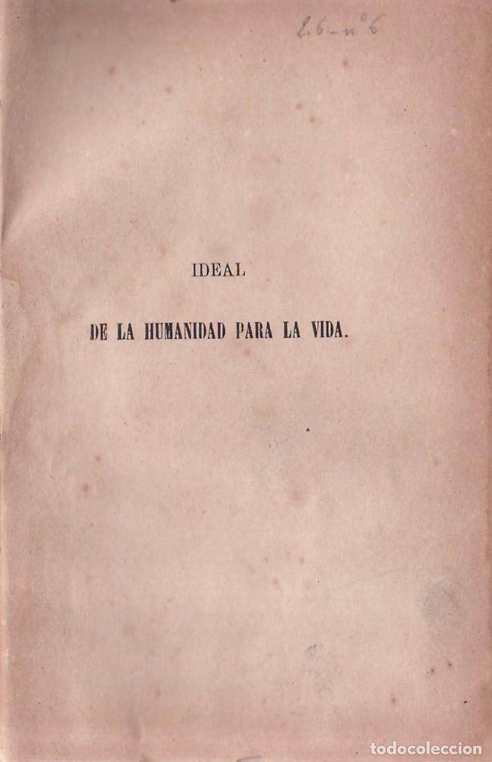 Libri di seconda mano: SANZ DEL RIO.- - Ideal de la humanidad para la vida.