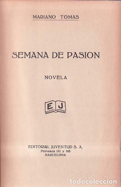 B&uuml;cher: TOMAS, Mariano.- - Semana de pasi&oacute;n.