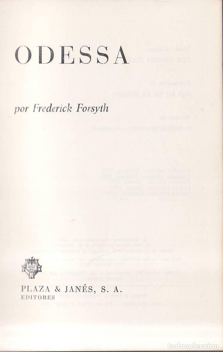Libros: FORSYTH, Frederick.- - Odessa. Novela. - Foto 1