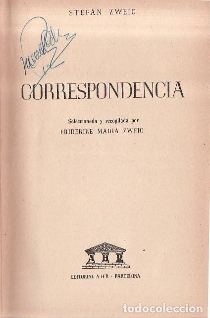 Libros: ZWEIG, Stefan.- - Correspondencia. - Foto 1
