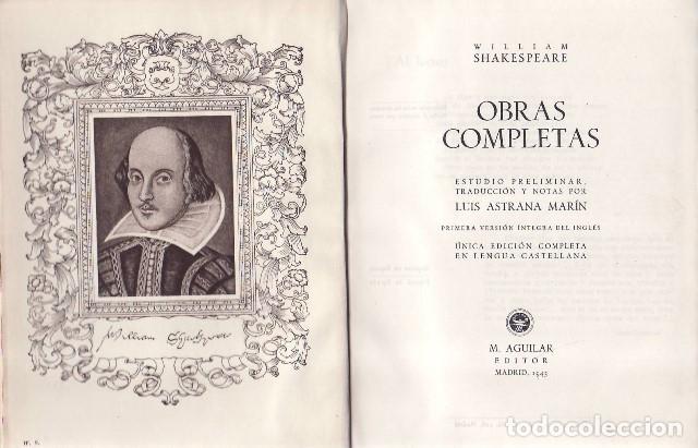 Libros: SHAKESPEARE, William.- - Obras completas. - Foto 1