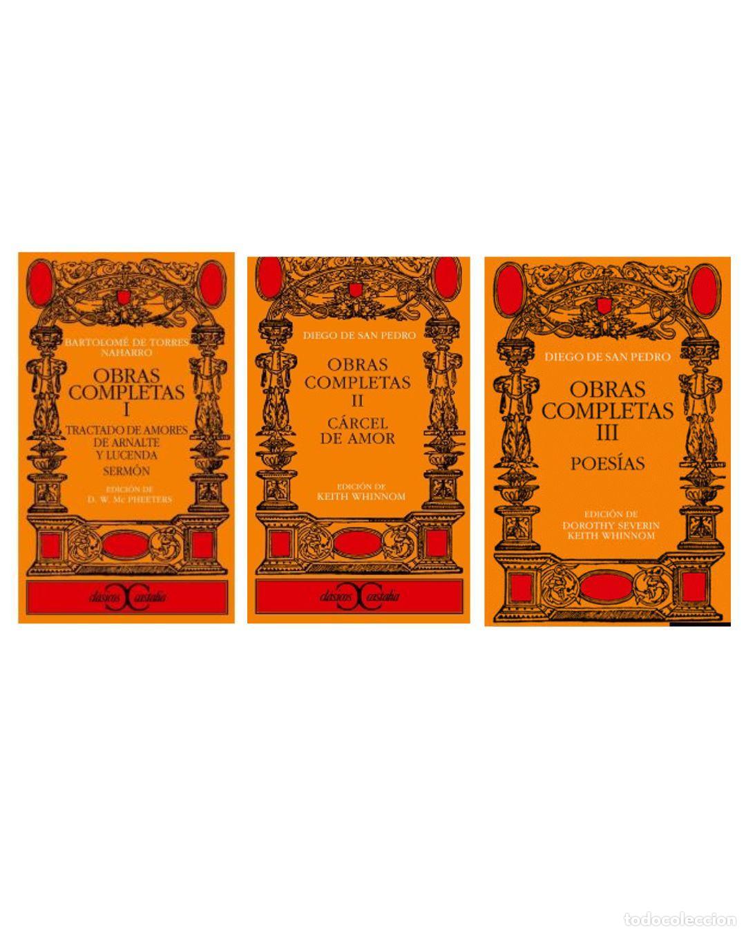 Libros: Obras completas I, II Y III . Tractado de amores de Arnalte y Lucenda -