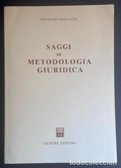 Libros: SAGGI DI METODOLOGIA GIURIDICA - PANUCCIO, Vincenzo