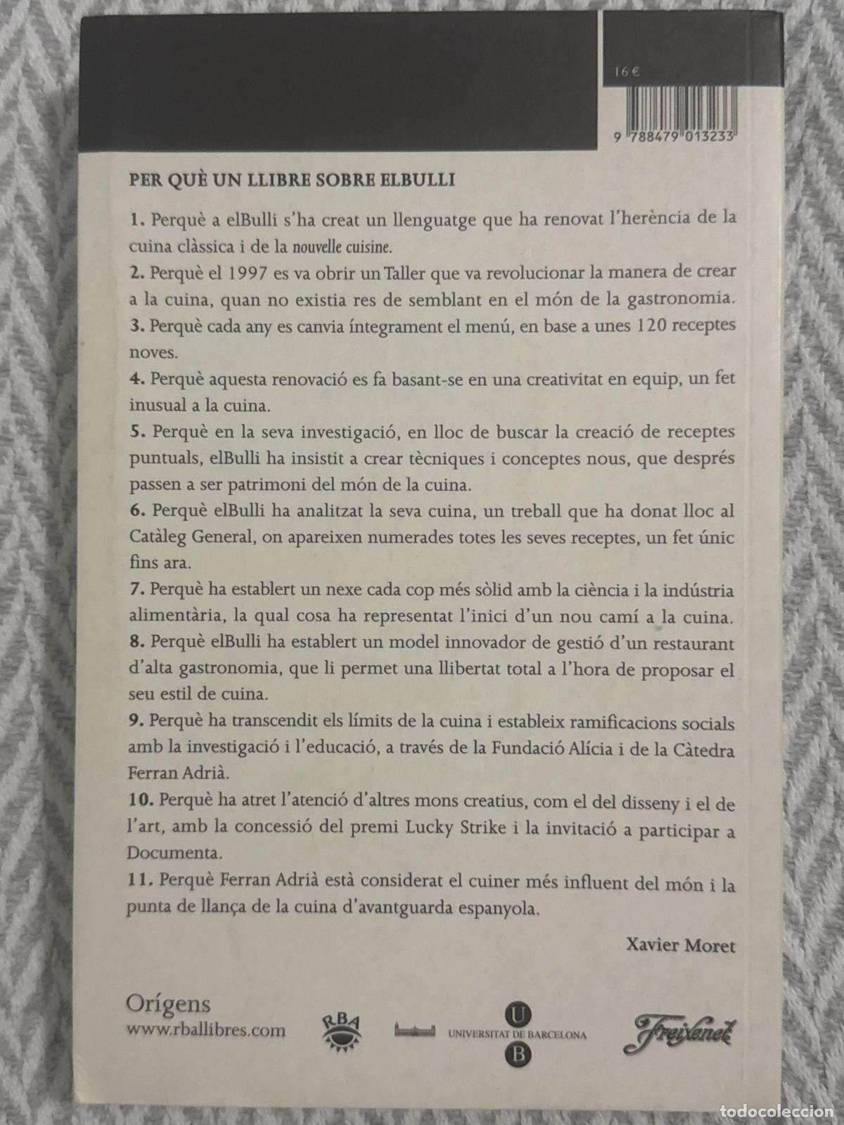 Libros: ElBulli des de dins. Biografia d'un restaurant - Xavier Moret