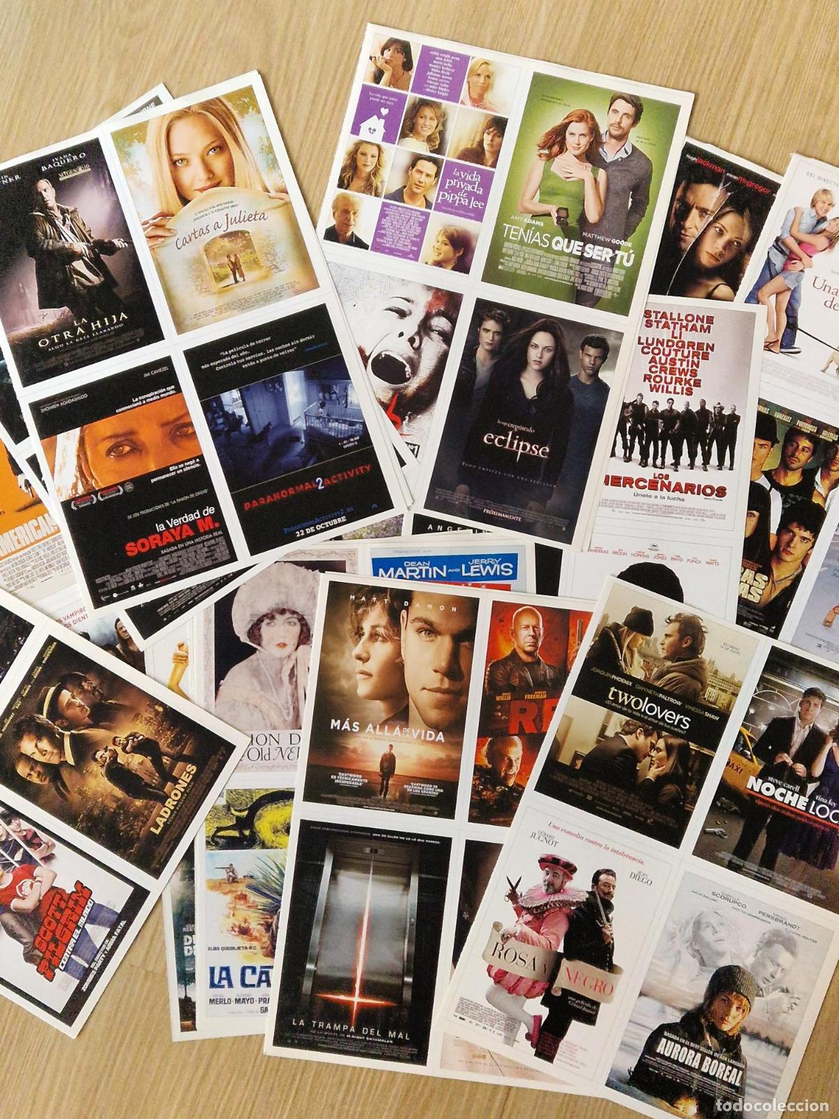 Libros: 100 l&aacute;minas con 4 carteles de cine cada una (ficha). Todos diferentes. -