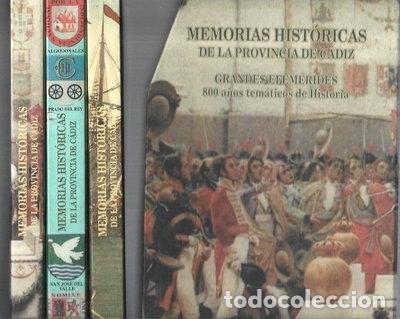 Libros: Memorias hist&oacute;ricas de la provincia de C&aacute;diz- 9788460982371