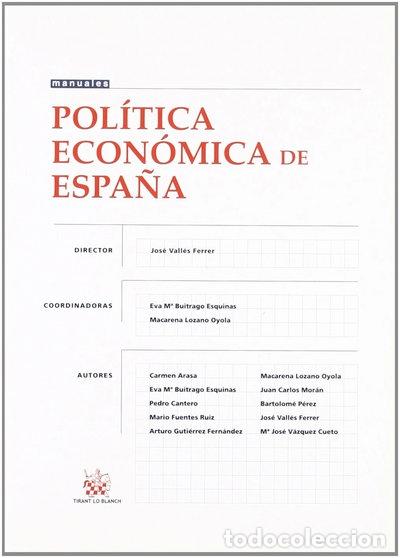 Libros: Pol&iacute;tica Econ&oacute;mica de Espa&ntilde;a- 9788484425007