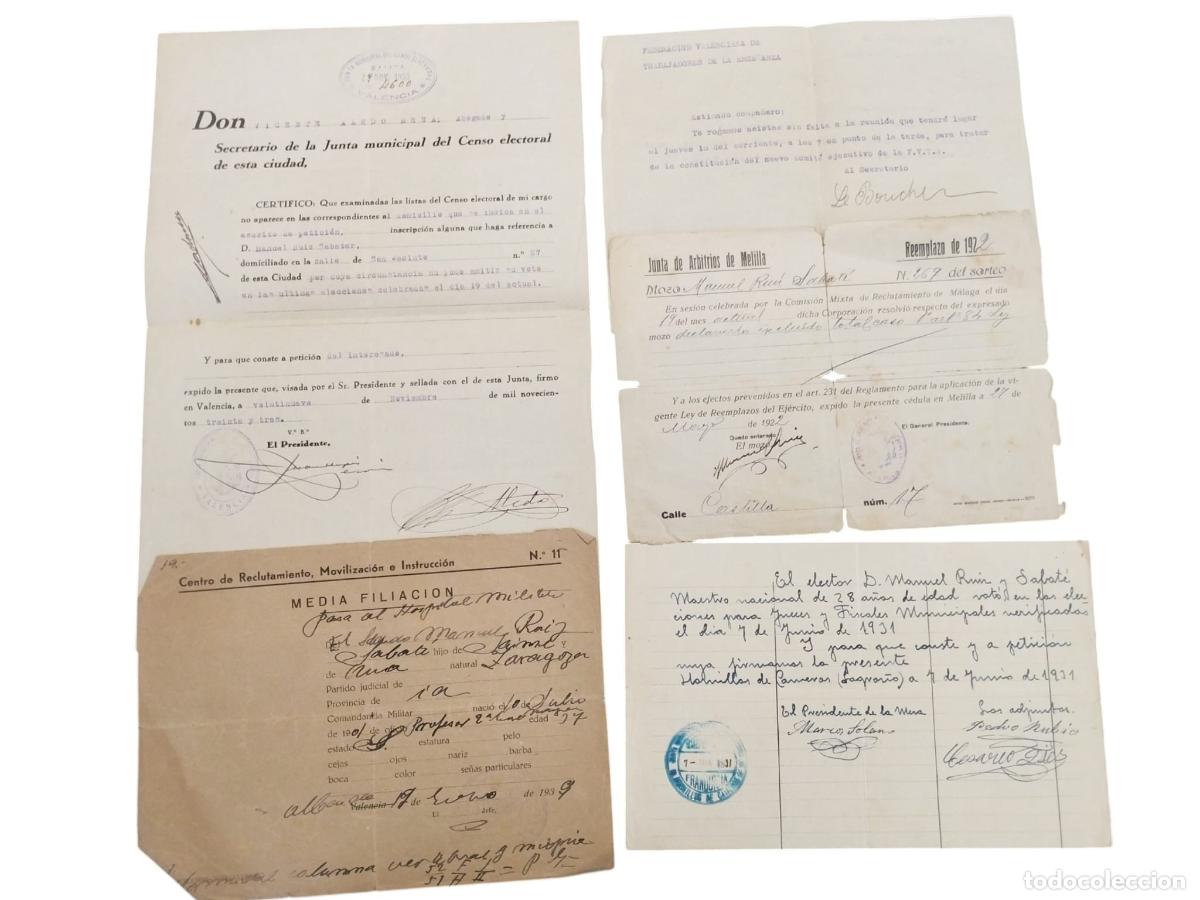 Libros: Lote Documental Hist&oacute;rico (1922-1933) - Manuel Ruiz Sabater: Maestro, Melilla, Segunda Rep&uacute;blic... -
