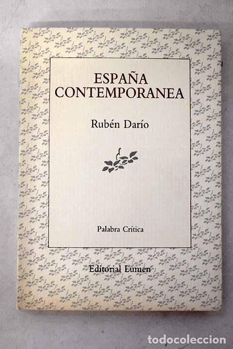 Livros em segunda m&atilde;o: Espa&ntilde;a contempor&aacute;nea.- Dar&iacute;o, Rub&eacute;n