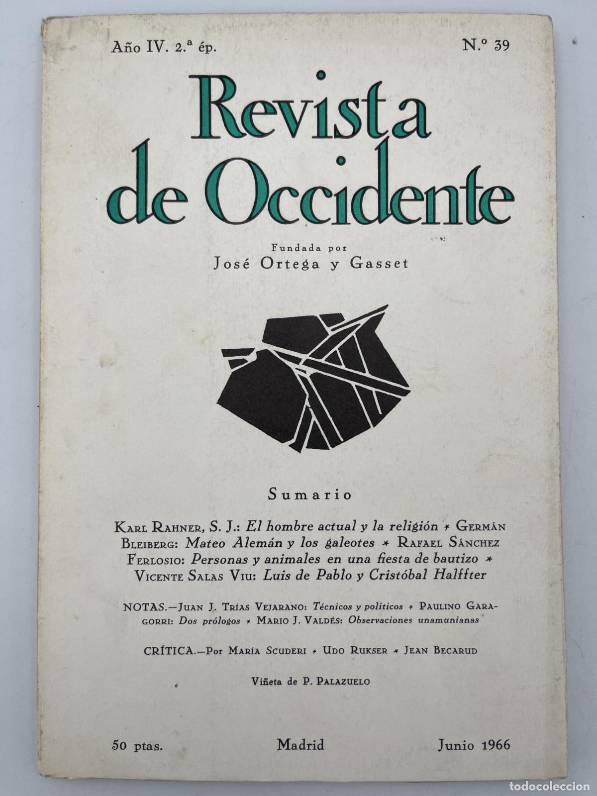 B&uuml;cher: Revista de Occidente n&ordm; 39 - Varios Autores