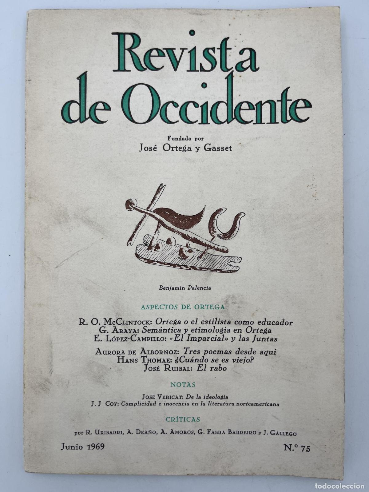 Libri di seconda mano: Revista de Occidente n&ordm; 75 - Varios Autores