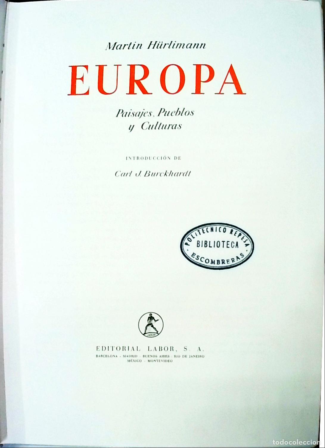 Libri di seconda mano: Europa. Paisajes, Pueblos y culturas - HURLIMANN, Martin:
