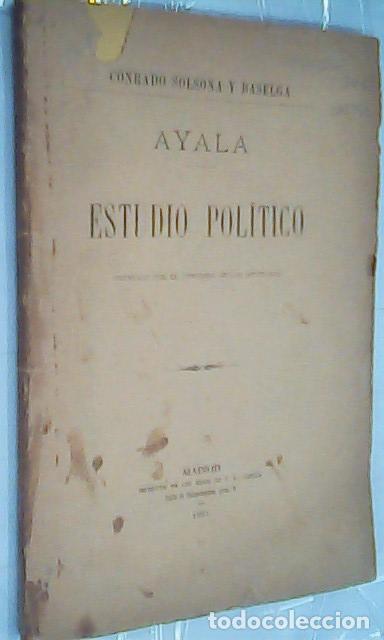 Libros: Ayala. Estudio pol&iacute;tico - SOLSONA Y BASELGA, Conrado: - Foto 1