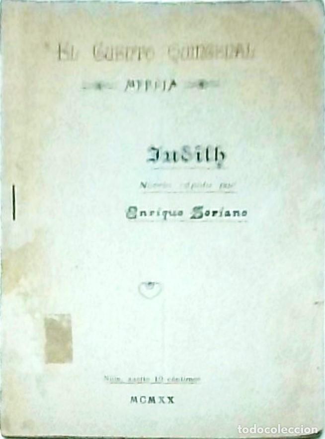 B&uuml;cher: Judith. Novela r&aacute;pida. El Cuento Quincenal. Revista Literaria. N&ordm; 2 - SORIANO, Enrique: