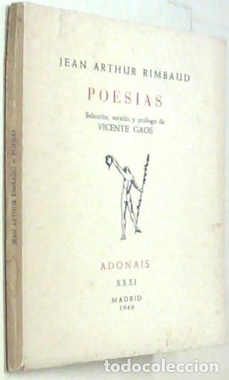 Libri di seconda mano: Poes&iacute;as. Selecci&oacute;n, versi&oacute;n y pr&oacute;logo de Vicente Gaos - RIMBAUD, Jean Arthur: