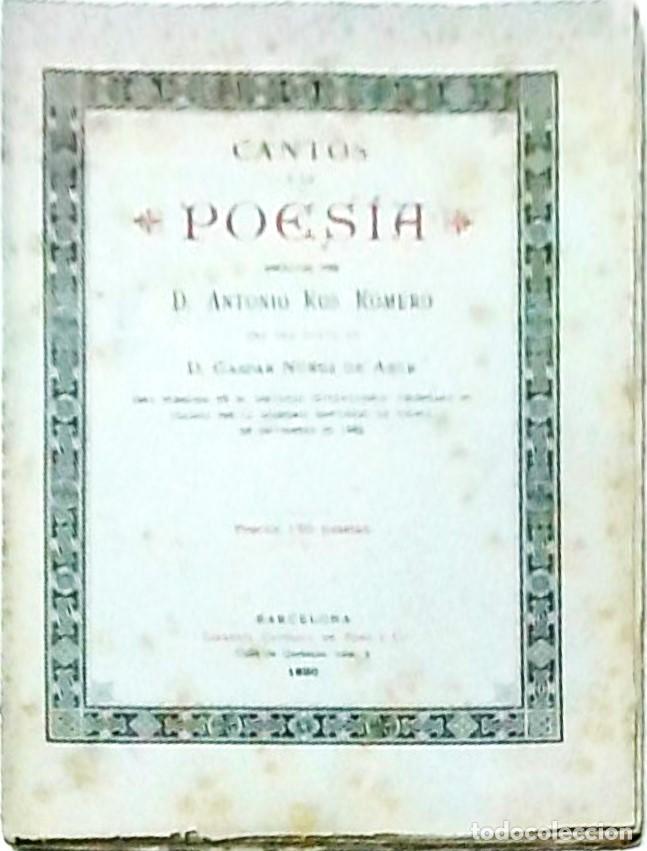 Libri di seconda mano: Cantos a la poes&iacute;a por .... con una carta de ... - ROS ROMERO, Antonio - NU&Ntilde;EZ DE ARCE, Gaspar: